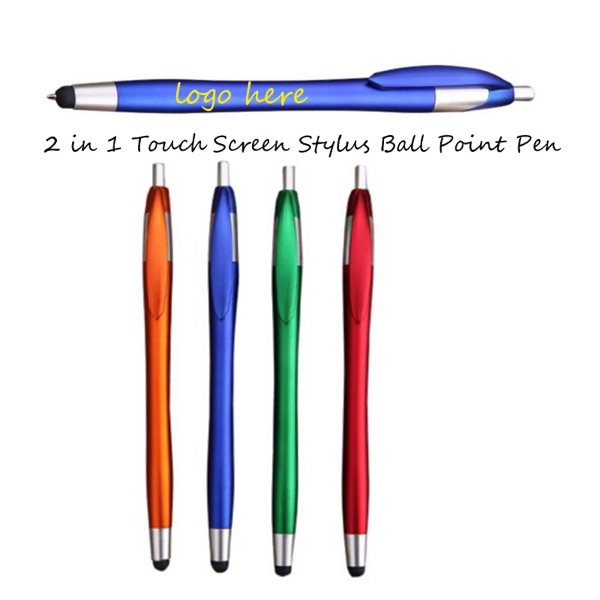 AIN1122  2 in 1 Touch Screen Stylus Ball Point Pen 