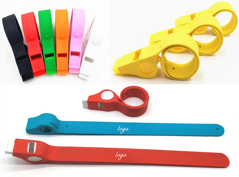 AIAZ095  Silicone Bracelet with whistle