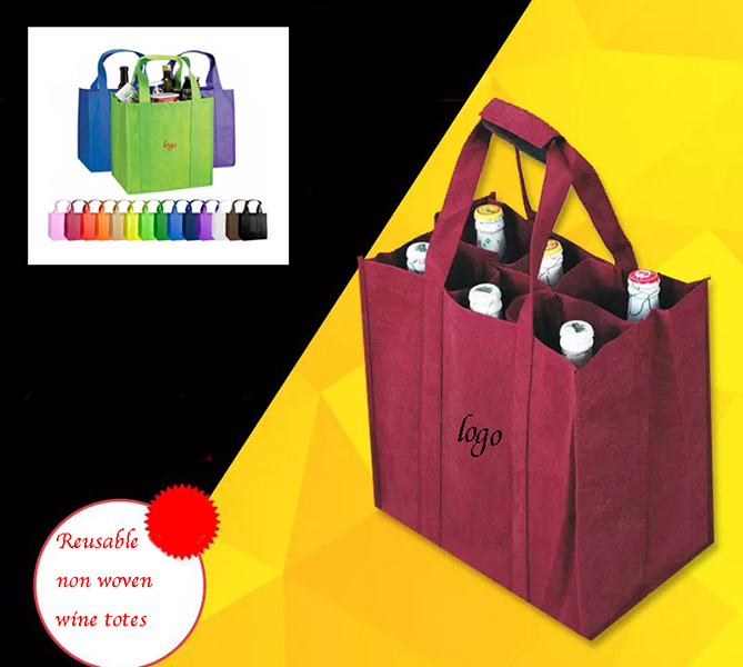 AIAZ198 Reusable non woven wine totes