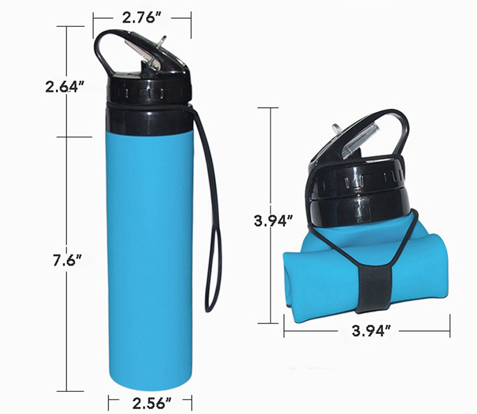 AIAZ021 Collapsible Silicone Travel Water Bottle