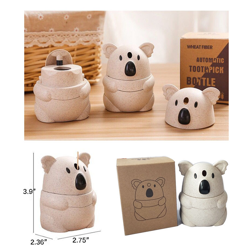 AIAZ254 Cartoon Koala Creative Automatic Toothpick Bucket