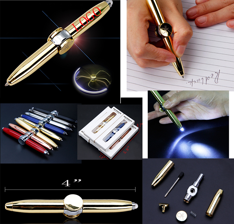 AIAZF308 Rotate The Luminous Metal Ball Point Pen