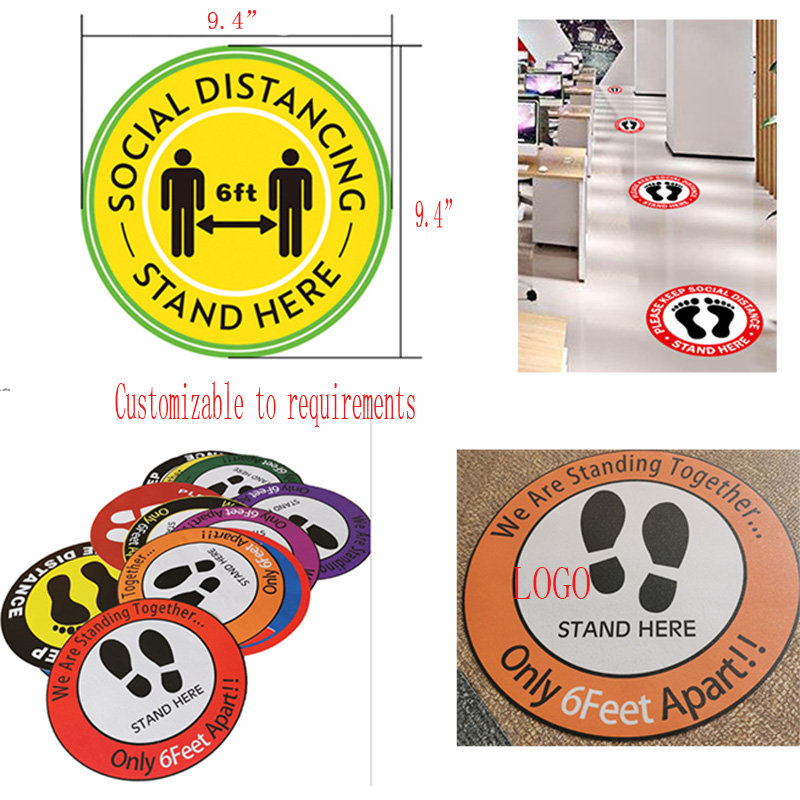 AIAZF337 / Social Distance Warning Stickers