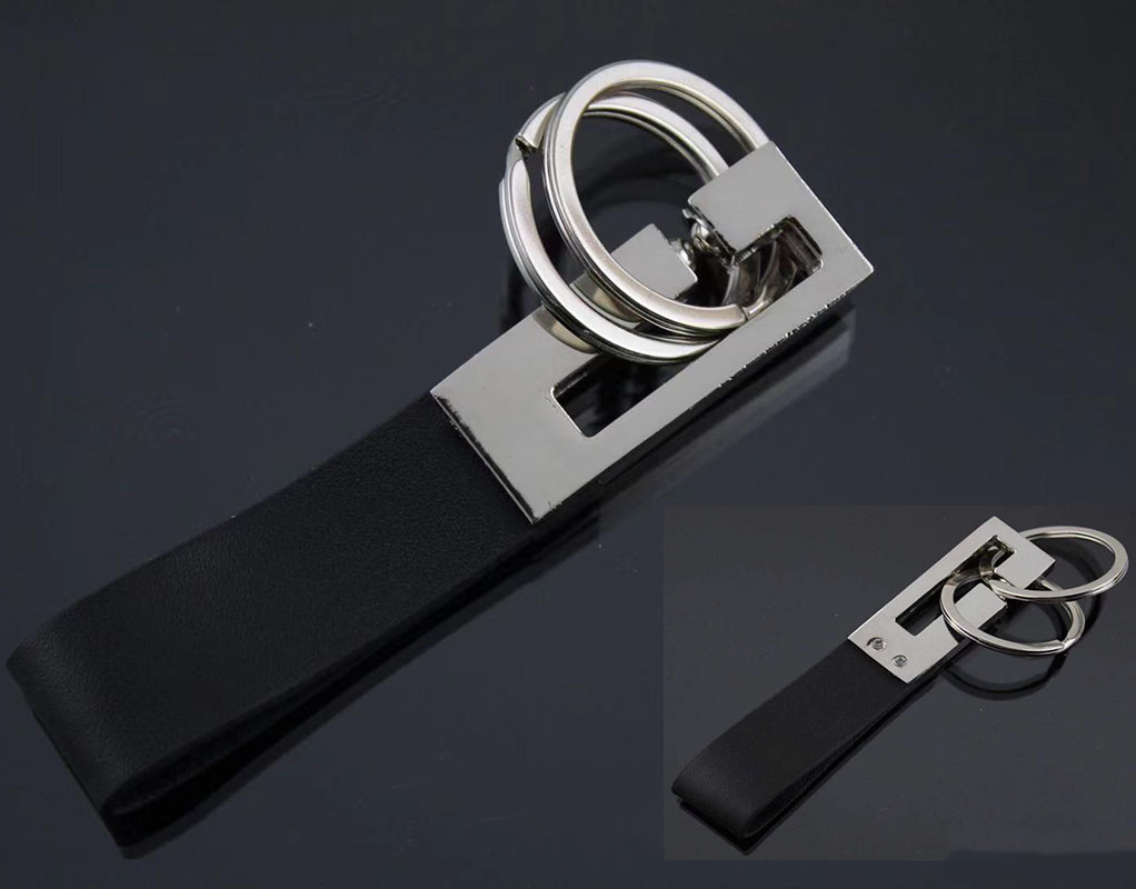  AIAZ425 / Leather Key Chain-Black 