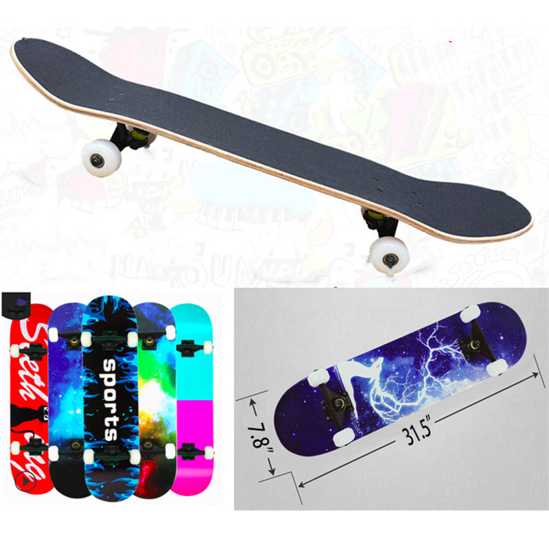 AIAZ433 / Double warped maple road skateboard-Mixed batch 