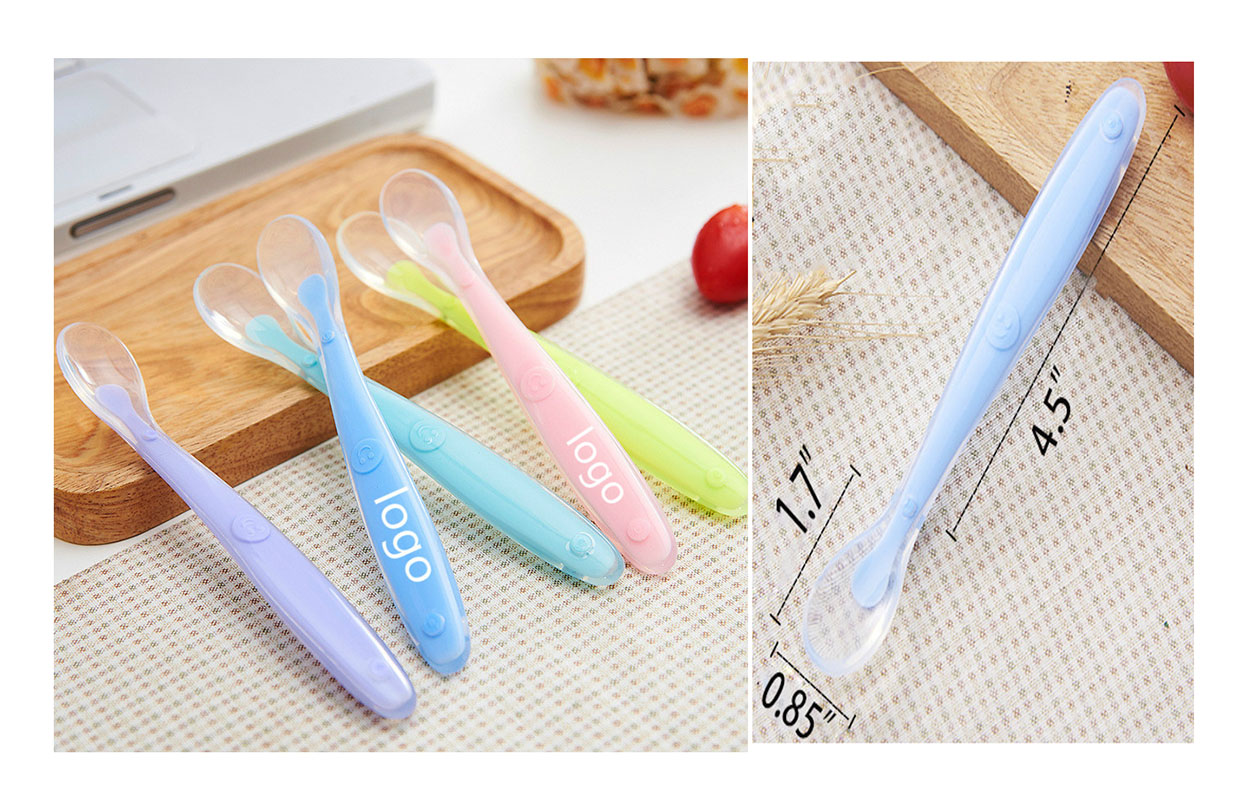  AIAZ469 / Baby Silicone Soft Spoon BPA Free 