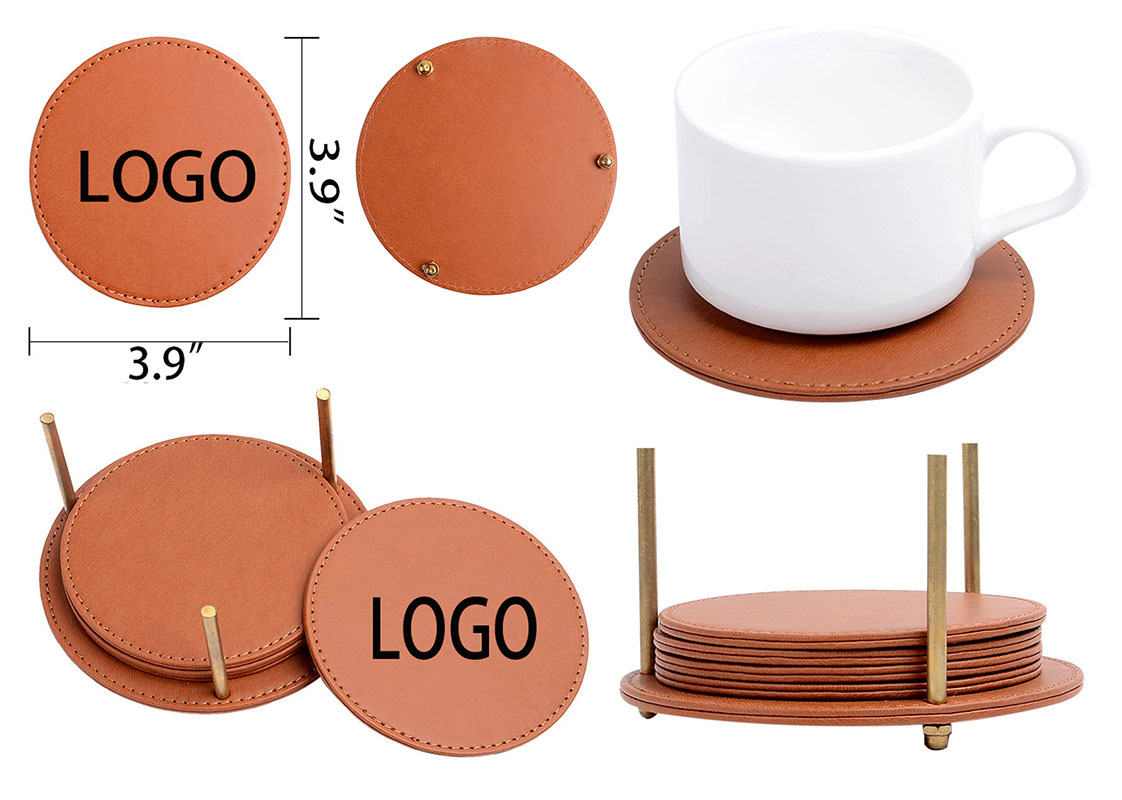  AIAZ481 / Leather Coaster Set 