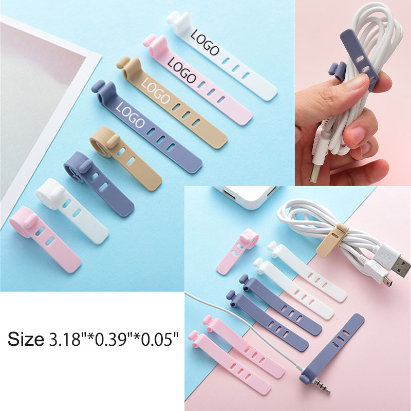 AIAZE296 / Mini Silicone Reusable Fastening Cable Strap Wire Organizer 