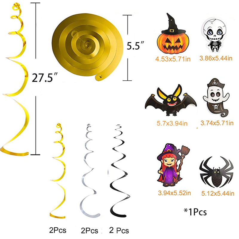 AIAZE039 / Halloween Hanging Swirl Decoration 